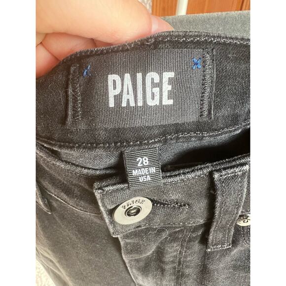 Paige Denim Black Stretch High Rise Ankle Skinny Jeans - Picture 8 of 8